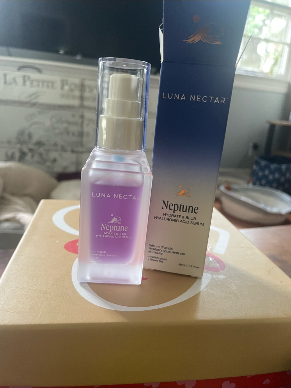 Luna Nectar Neptune Hyaluronic Acid Serum - Lavender Gradient Bottle